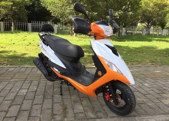 中国 白いオレンジ ガスのモペットのバイク、ガソリン式のモペットのスクーターCDIの点火 サプライヤー